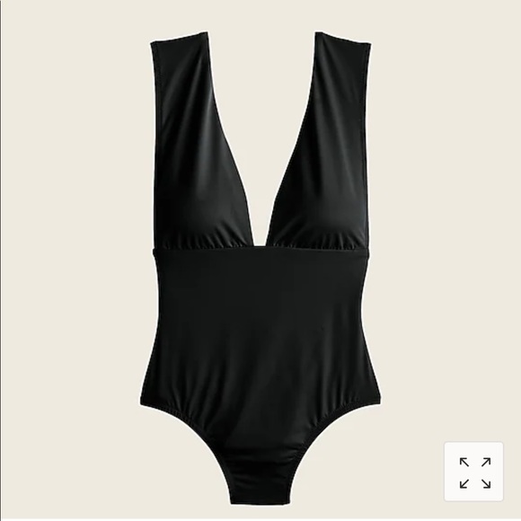 JCREW Plunge V-neck one-piece swimsuit NWT - Picture 3 of 5